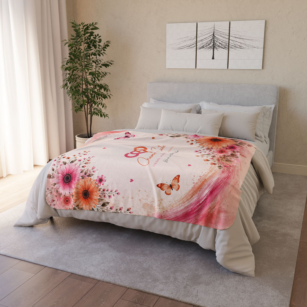 Chemo Cute™ Floral Sherpa Comfort Blanket