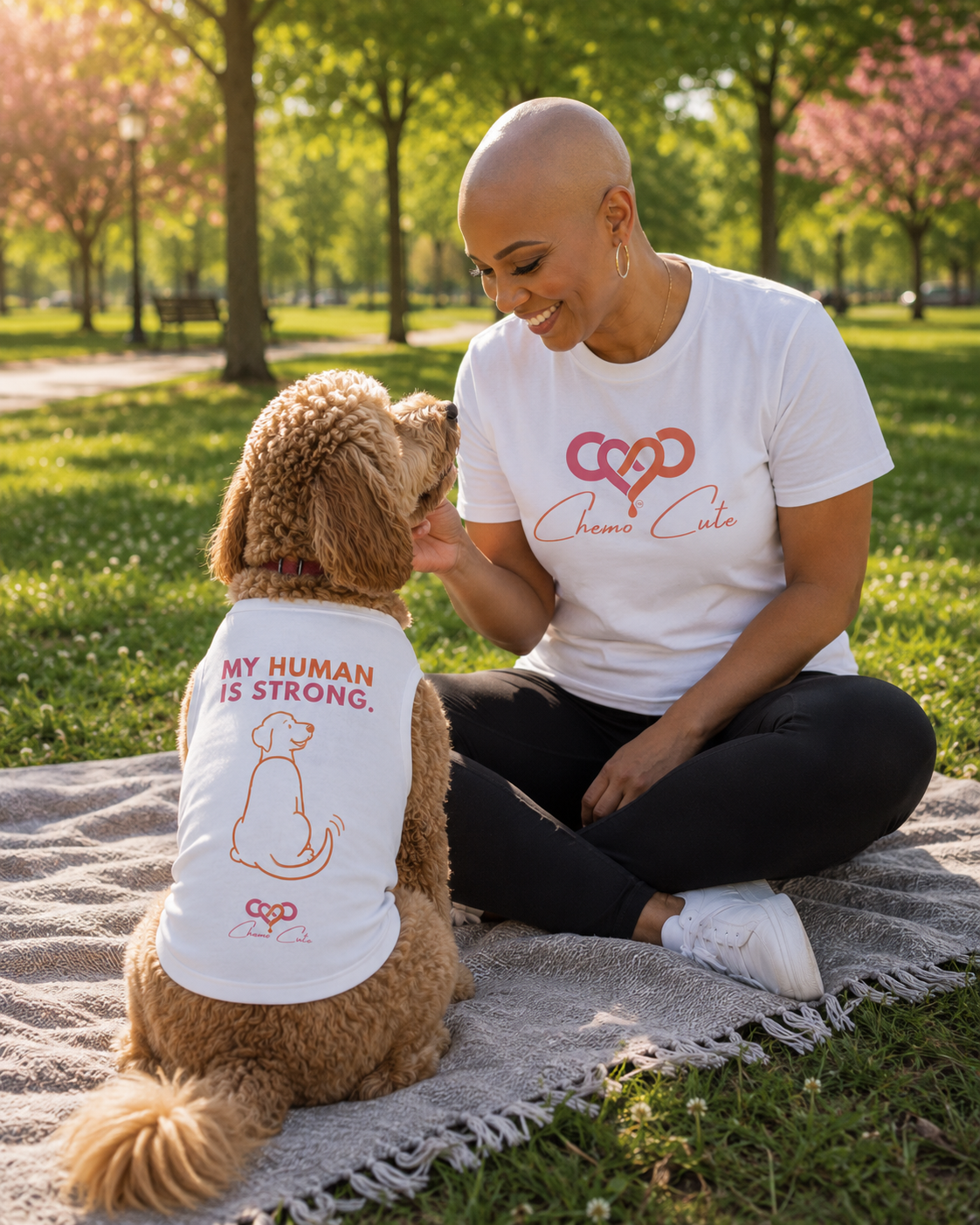 Chemo Cute Support Pup Tank – My Human Is Strong