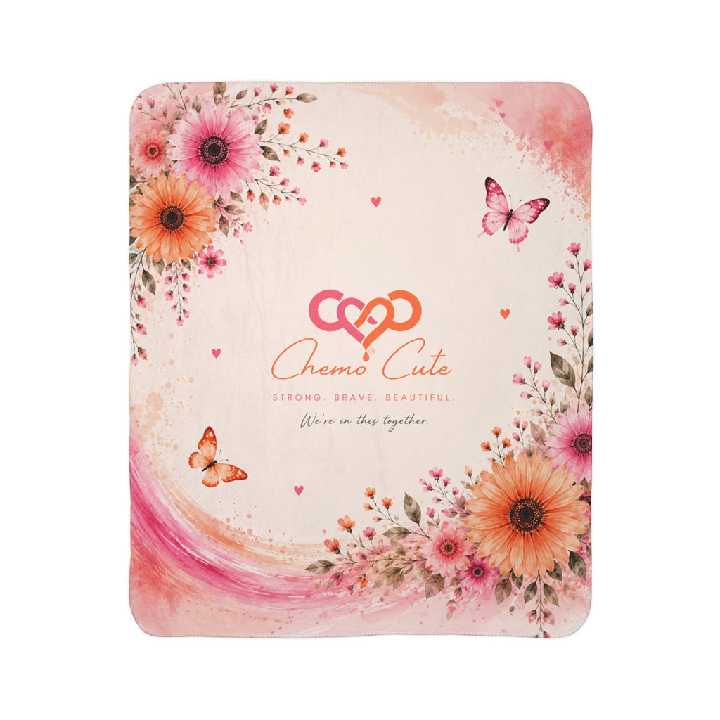 Chemo Cute™ Floral Sherpa Comfort Blanket